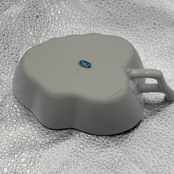 VTG White Ceramic Apple-Shaped Serving Dish Bowl Made In Japan Trinket‎ Candy - Picture 9 of 11